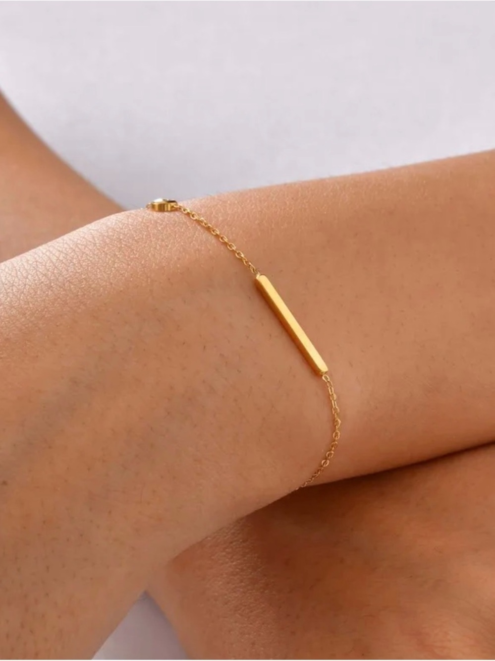 Minimalist Gold Bar Bracelet | PVD Gold Coated Stainless Steel